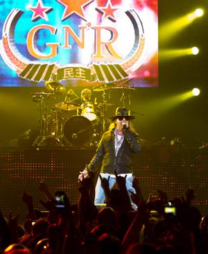 Guns 'n' Roses at the Joint in the Hard Rock Hotel on Dec. 30, 2011.