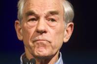 Republican presidential candidate Rep. Ron Paul, R-Texas, is shown at a rally at the Green Valley Ranch Resort in Henderson on Tuesday, Jan. 31, 2012.