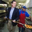Rick Santorum visits Manhattan Pizza