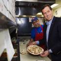 Rick Santorum visits Manhattan Pizza