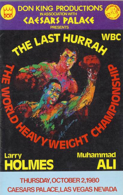 Brochure for the October 2, 1980 bout between World Heavyweight ...
