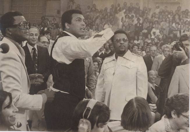 Muhammad Ali ringside circa 1970s.