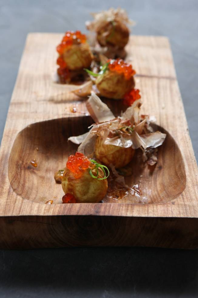 Chef Matthias Merges is bringing his Chicago restaurant Yusho to the Monte Carlo in Las Vegas. Takoyaki is pictured here.