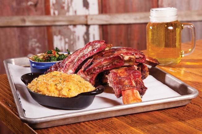 From these pork ribs to the juicy sausages, the meat at Lynyrd Skynyrd BBQ & Beer is weighed by the pound.