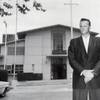 Former police chief Ray Sheffer stands in front of the Las Vegas Police Station in 1959.