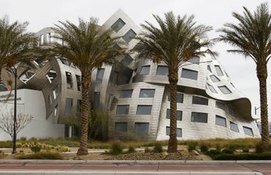 The Cleveland Clinic Lou Ruvo Center for Brain Health is shown in the Symphony Park development in downtown Las Vegas Monday Feb. 27, 2012. The Clinic is operating and the Smith Center for the Performing Arts will open in March but most commercial development in Symphony Park is stalled until about 2015.