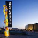 Symphony Park Sign at Night