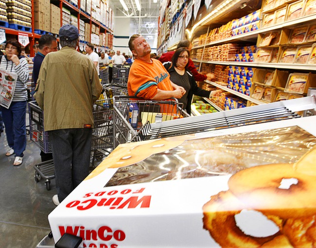 Dave Gaffney checks out the selection of food during the grand opening a WinCo Foods supermarket at Stephanie Street and Wigwam Parkway in Henderson Sunday, March 4, 2012. The Boise-based supermarket chain opened their 81st and 82nd stores Sunday, their first stores in Southern Nevada.