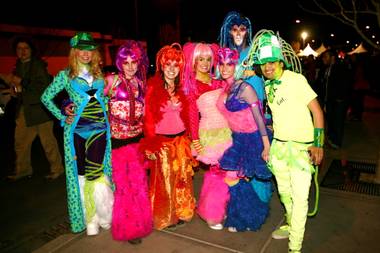 First Friday attendees show off their unique style in downtown Las Vegas on Friday, March 2, 2012. 