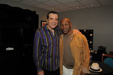 Chazz Palminteri and Mike Tyson at the Mirage on Monday, March 12, 2012.