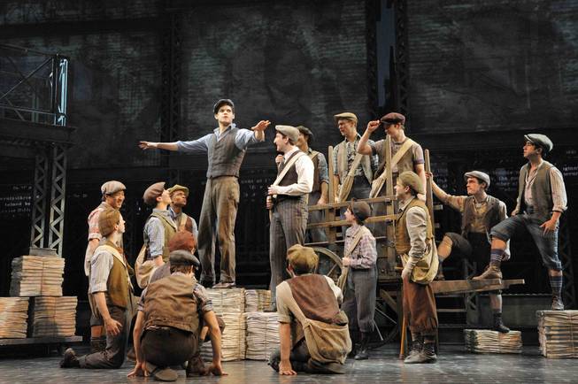 “Newsies” is part of Broadway Season 3 at The Smith Center for the Performing Arts in downtown Las Vegas. “The World Will Know” is being performed in this scene.