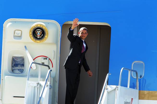 President Obama Departs From McCarran March 2012