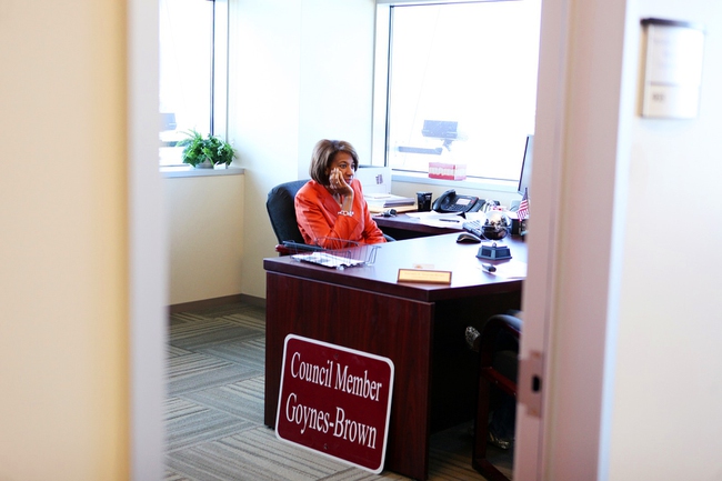 North Las Vegas Ward 2 City Councilwoman Pamela Goynes-Brown inside her office at North Las Vegas City Hall on Thursday, March 22, 2012.