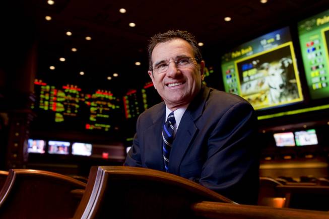 Johnny Avello, executive director race & sports operations, poses in the Wynn/Encore sports book Monday, March 26 2012.