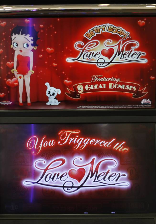 A Betty Boop video slot machine by Bally Technologies is displayed in the company's showroom Thursday, March 29, 2012.