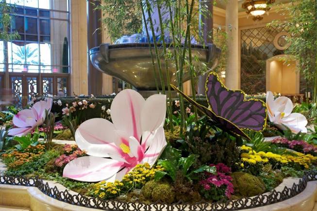 Horticulturist Dana Beatty's spring display at the Palazzo.