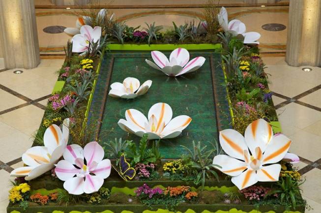 Horticulturist Dana Beatty's spring display at the Palazzo.