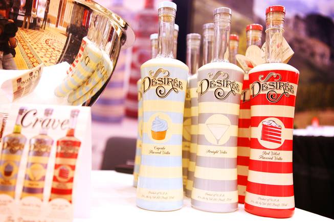 Desiree desert vodka on display at the Tipton Spirits booth at the Wine and Spirits Wholesalers of America Annual Convention and Exposition at Caesars Palace in Las Vegas on Wednesday, April 4, 2012.