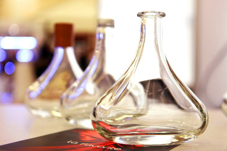 Vetro Elite Special Glass Bottles on display at the Wine and Spirits Wholesalers of America Annual Convention and Exposition at Caesars Palace in Las Vegas on Wednesday, April 4, 2012.