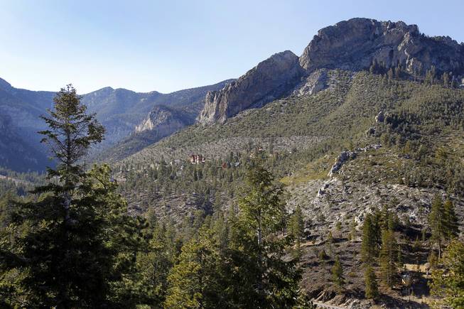 A view looking toward the Echo View subdivision in Kyle Canyon on Mount Charleston Thursday, April 5, 2012.