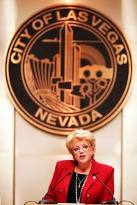 Mayor Carolyn Goodman delivers the 2012 Las Vegas State of the City address at Las Vegas City Hall on Wednesday, April 11, 2012.