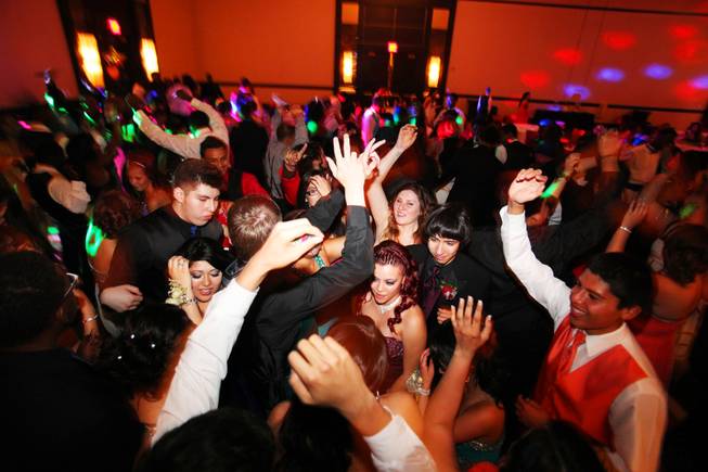 Mojave High School Prom - Students dance at Mojave High School prom at ...