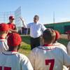 Former Western HS baseball player and local attorney Jeff Sylvester spoke to this year's team about the importance of education and staying on a righteous path, Tuesday, May 1, 2012. Jeff's brother, who also played for Western, was stabbed to death in the 1980's after a basketball game.