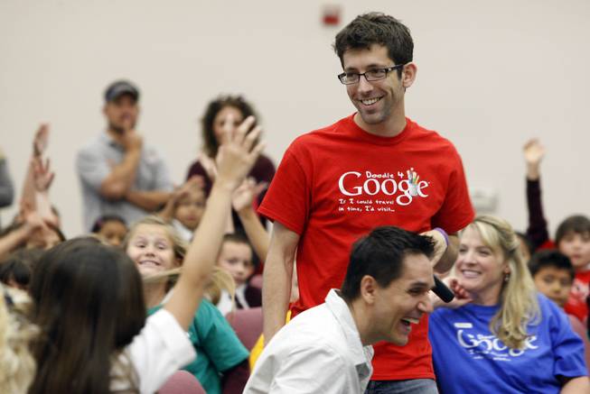 Jason Karsh, product marketer for Google, gets student participation during ...