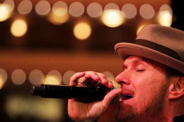 Matt Goss sings during sound check in rehearsal with Nevada Ballet Theater at the Smith Center on Wednesday, May 2, 2012, in Las Vegas.