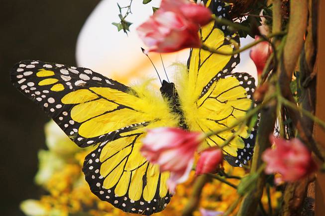 A butterfly is seen as part of the horticulture display at the Venetian.