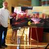Nobu Matsuhisa talks about his restaurant's design during a preview of his new restaurant and hotel in Caesars Friday, May 11, 2012.