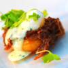 This is an oxtail Benedict at the Vegas Uncork'd Grand Tasting Friday, May 11, 2012 at Caesars.