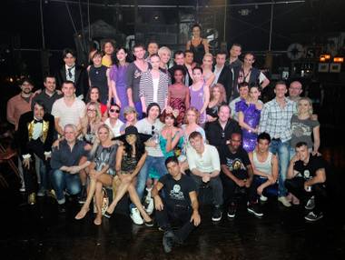 The casts of “Absinthe” and “Empire” at Caesars Palace on Sunday, May 13, 2012.