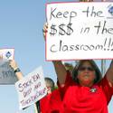 Teachers Protest Lay-offs
