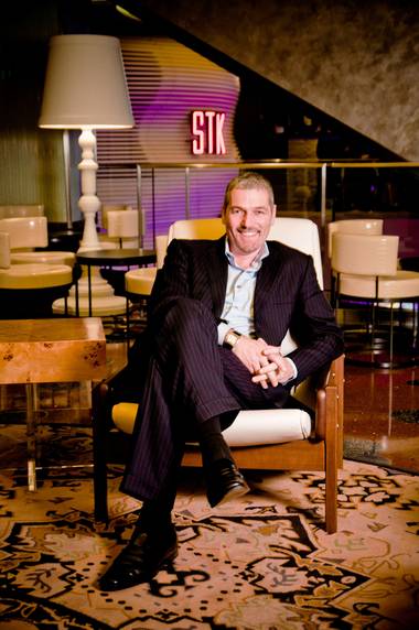 Jonathan Segal, shown outside STK at The Cosmopolitan of Las Vegas, his company’s first Las Vegas venue.