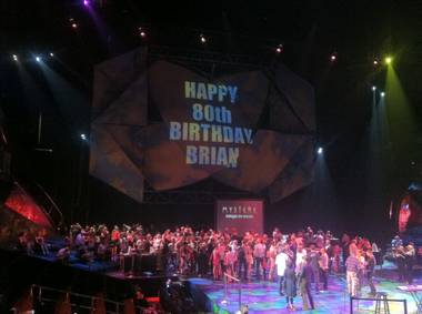 The “Mystere” stage at Treasure Island for Brian Dewhurst’s 80th birthday Tuesday, May 22, 2012.