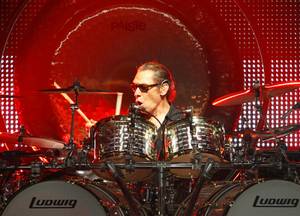 Alex Van Halen plays the drums at the MGM Grand Garden Arena Sunday, May 27, 2012.