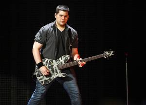 Bass player Wolfgang Van Halen performs at the MGM Grand Garden Arena Sunday, May 27, 2012.