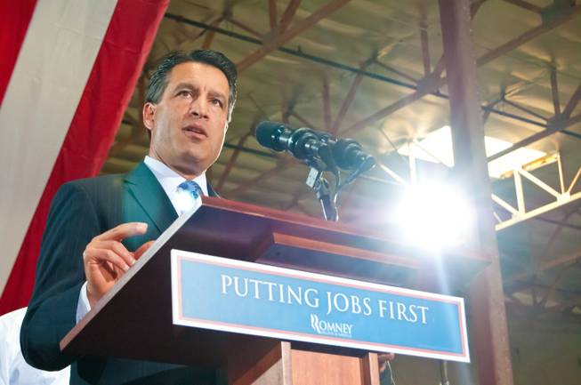 Nevada Governor Brian Sandoval says a few remarks before introducing ...