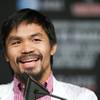 Boxer Manny Pacquiao attends a news conference at MGM Grand on Wednesday, June 6, 2012. Pacquiao will defend his WBO welterweight title against undefeated boxer Timothy Bradley Jr. at MGM Grand Garden Arena on Saturday.