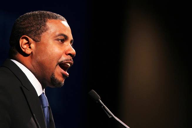 Nevada Senate Majority Leader Steven Horsford speaks during the Nevada State Democratic Party Convention at Bally's Event Center in Las Vegas on Saturday, June 9, 2012.