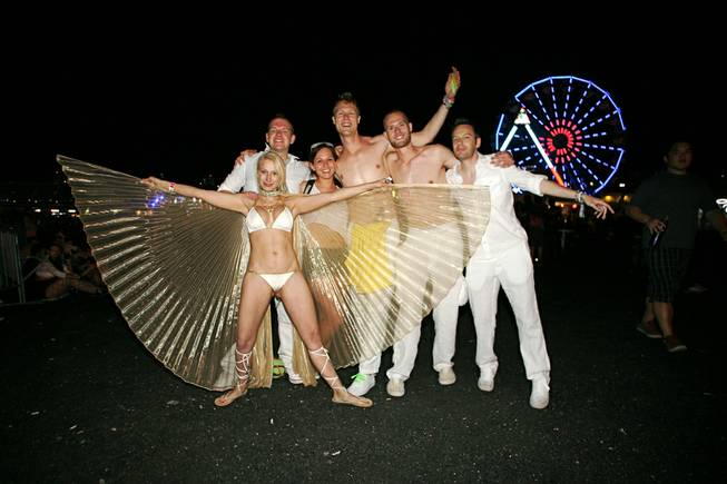 Fans show off their elaborate, over-the-top style at the Electric Daisy Carnival at Las Vegas Motor Speedway on Sunday, June 10, 2012.