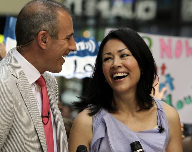 "Today" co-hosts Matt Lauer and Ann Curry appear during a segment of the NBC show in New York in July 2011.
