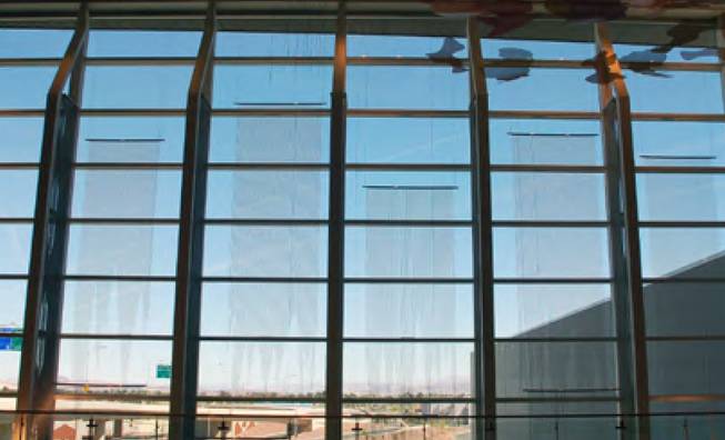 "Waterfall" is a hanging installation by father and daughter sculptor duo Rob and Talley Fisher on display at Terminal 3. The county budgeted $5 million for Terminal 3 at McCarran Airport.