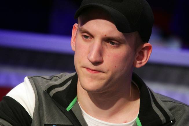 Jason Somerville plays in the Main Event of the World Series of Poker at the Rio in Las Vegas on Thursday, July 12, 2012.