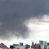 A dark rain cloud hangs over the Las Vegas Strip, April 8, 2009.