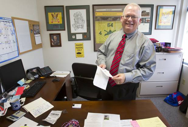 Ross Bryant, director of UNLV's Office of Veteran Services, is shown in his office at the center Tuesday, July 31, 2012. Bryant is retired from the U.S. Army and is the center's first director.