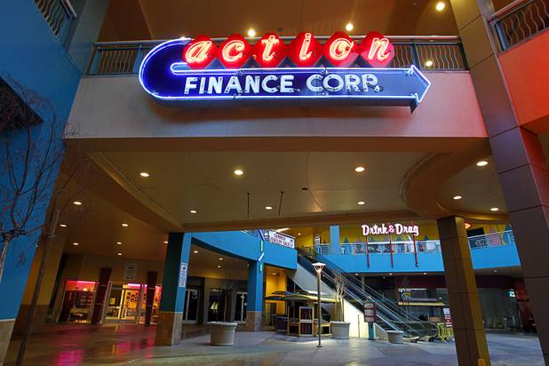 A view of a neon sign at the Neonopolis mall in downtown Las Vegas Wednesday, August 1, 2012.