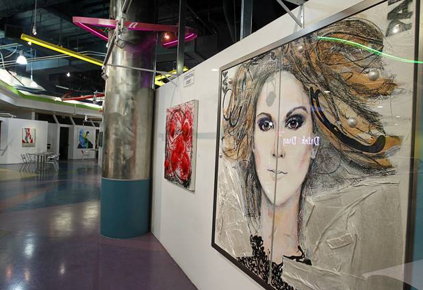 Artwork is shown at the Southern Nevada Museum of Fine Art at the Neonopolis mall in downtown Las Vegas Wednesday, August 1, 2012.