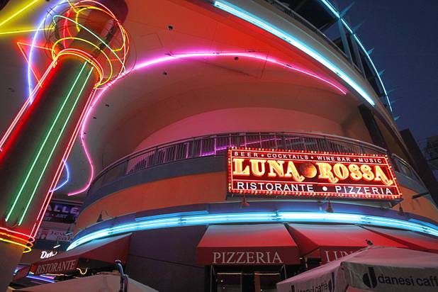 The Luna Rossa restaurant at the Neonopolis mall in downtown Las Vegas Wednesday, August 1, 2012.
